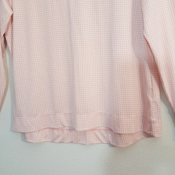 Lands End houndstooth jersey hi low turtleneck top - Picture 3 of 6